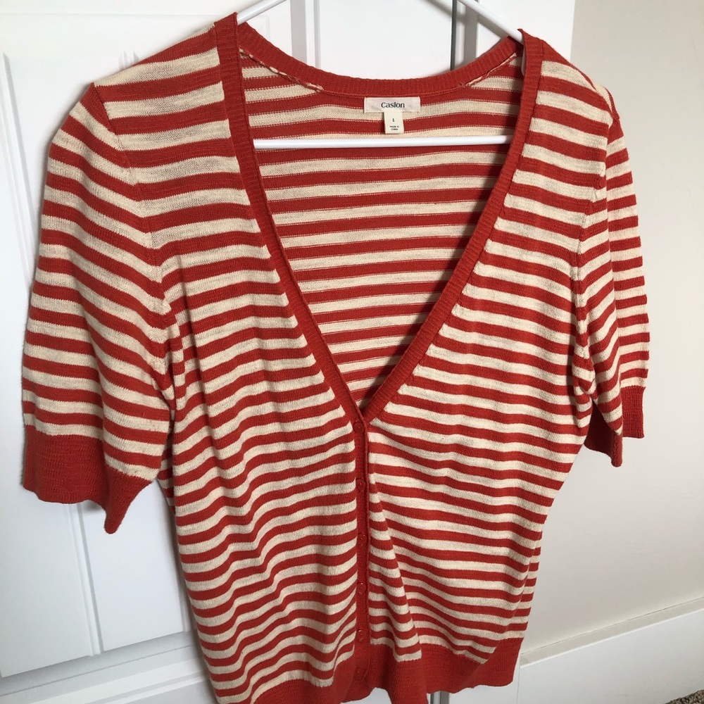 Caslon striped cardigan
